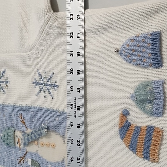 Marisa Christina1X Winter Jingle Bells Pastel Holiday Cardigan Winter Sweater - Picture 8 of 17